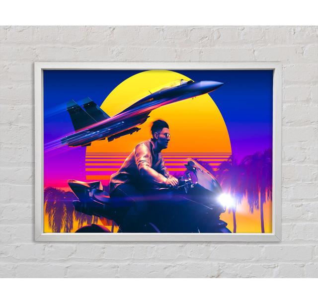 Racing The Jet - Single Picture Frame Art Prints on Canvas Bright Star Size: 84.1cm H x 118.9cm W x 3.3cm D on Productcaster.