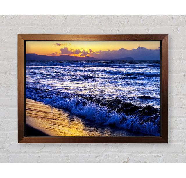 The Ocean Colours At Twilight Framed Print House of Hampton Size: 42cm H x 59.7cm W on Productcaster.