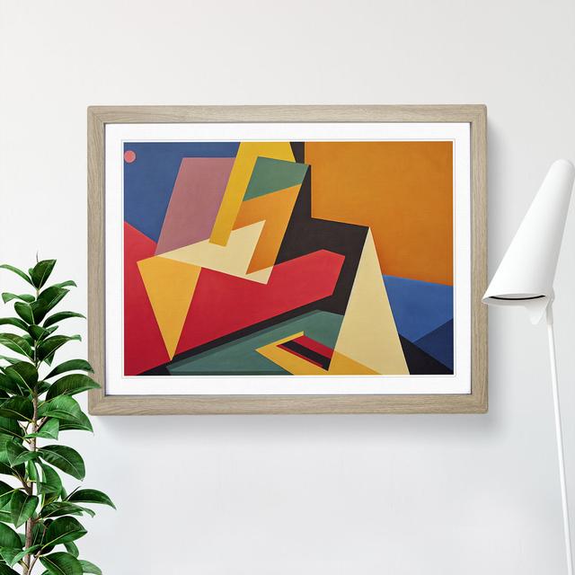 Art Suprematism Vol.6 Abstract - Picture Frame Graphic Art Metro Lane Format: Oak, Size: 46cm H x 64cm W on Productcaster.