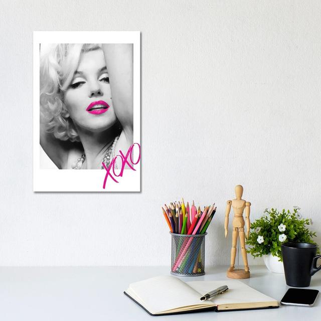 Marilyn Monroe Pink XOXO - Print on Canvas 17 Stories Frame Option: No Framed, Size: 66.04cm H x 45.72cm W x 1.91cm D on Productcaster.