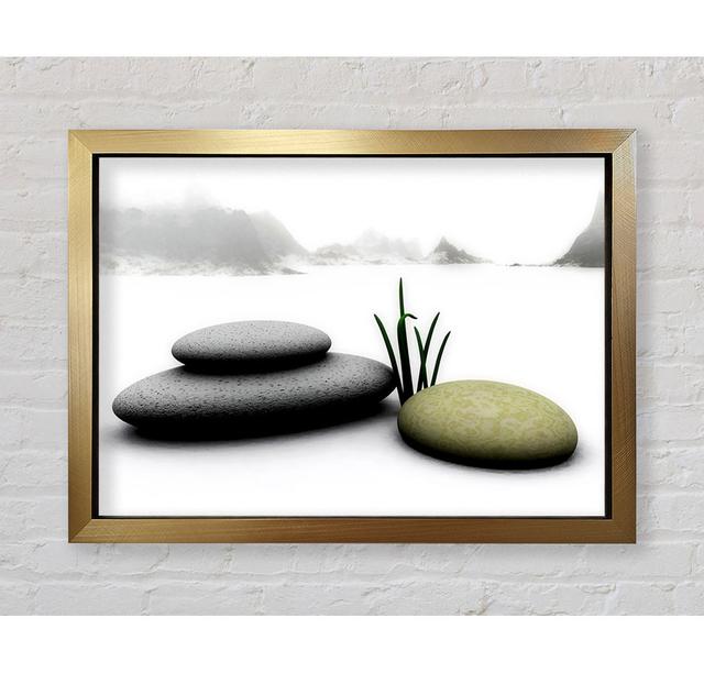 Winter Pebble Wonderland - Single Picture Frame Art Prints Brayden Studio Format: Gold Framed Paper, Size: 59.7cm H x 84.1cm W x 3.4cm D on Productcaster.