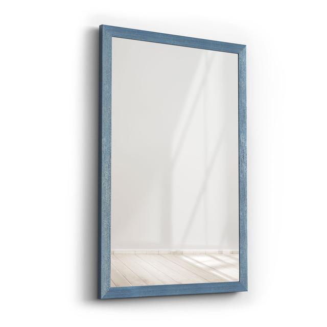 Dores Metal Framed Wall Mounted Accent Mirror in Blue Brambly Cottage Size: 75cm H x 75cm W on Productcaster.