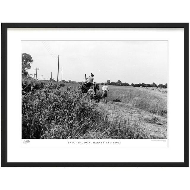 'Latchingdon, Harvesting C1960' by Francis Frith - Picture Frame Photograph Print on Paper The Francis Frith Collection Size: 45cm H x 60cm W x 2.3cm on Productcaster.