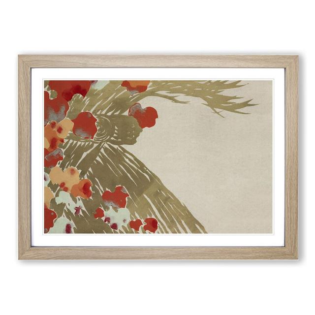 Flowers by Kamisaka Sekka - Picture Frame Painting East Urban Home Size: 48cm H x 65cm W x 2cm D, Frame Option: Oak Framed on Productcaster.