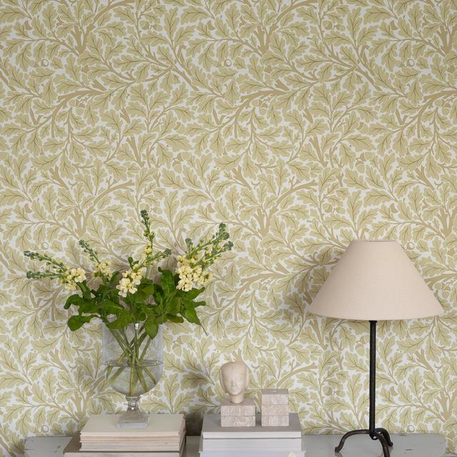 Alexavia Oak Tree Leaf 10.05m x 53cm Wallpaper Roll 17 Stories Colour: Multicolor Beige on Productcaster.