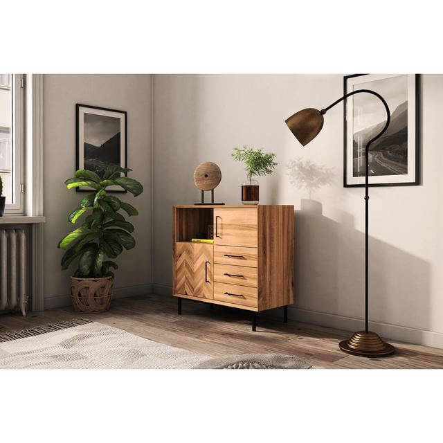 Taylour 3 Drawer 97Cm W Solid Wood Combi Chest Gracie Oaks on Productcaster.