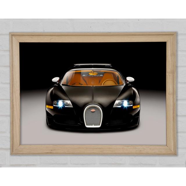 Bugatti Veyron Black - Single Picture Frame Art Prints Williston Forge Size: 84.1cm H x 118.9cm W x 1.5cm D on Productcaster.