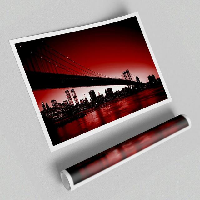 'New York City Afar Red Architecture' - Unframed Photograph Print on Paper East Urban Home Size: 100 cm H x 141.4 cm W on Productcaster.