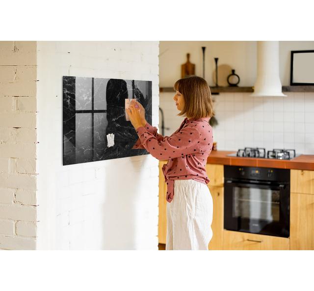 Black Marble Magnetic Wall Mounted Photo Memo Board East Urban Home on Productcaster.