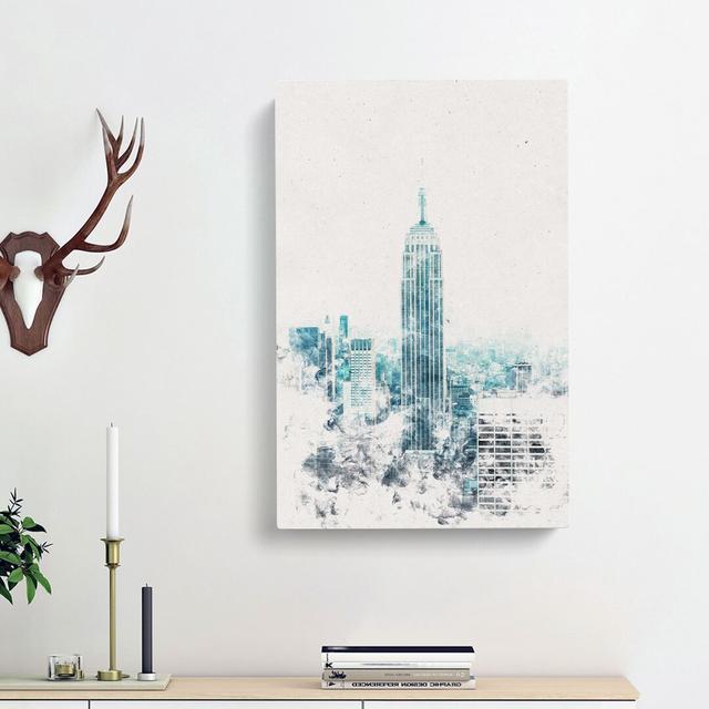 Empire State Building in New York - Wrapped Canvas Painting Print East Urban Home Size: 50cm H x 35cm W x 3cm D on Productcaster.