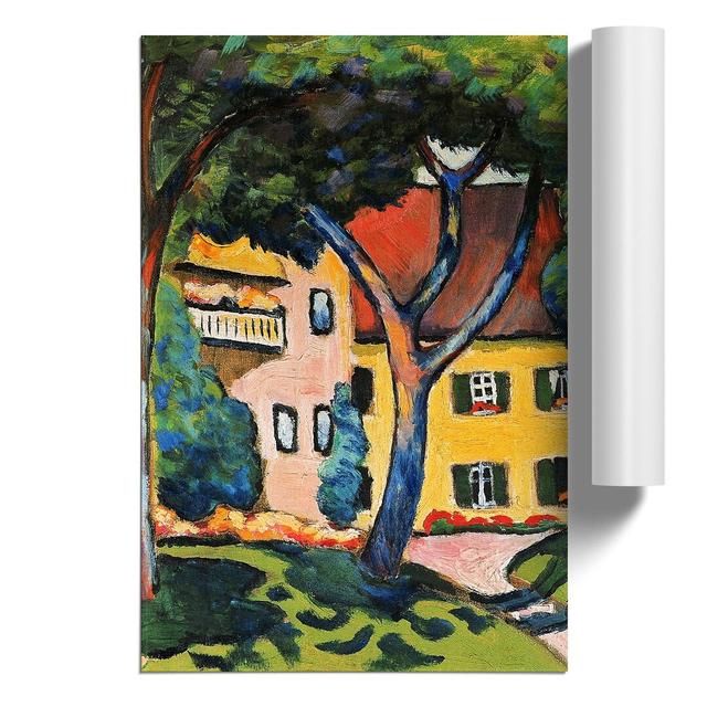 House in Tagersee by August Macke - Unframed Painting East Urban Home Size: 59cm H x 42cm W x 0.1cm D on Productcaster.