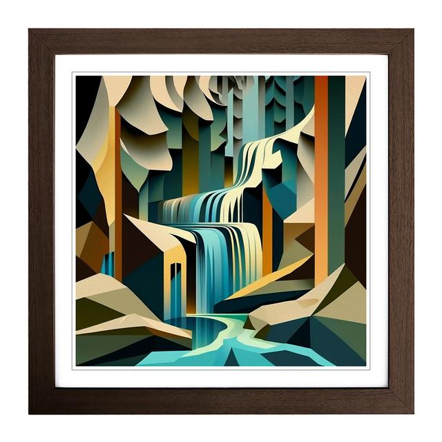 Waterfall Cubism - Print Alpen Home Format: Walnut on Productcaster.