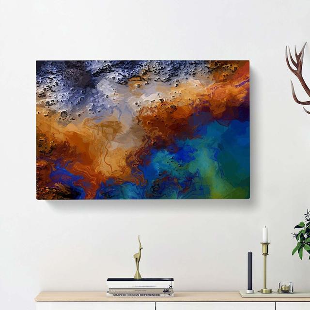 Evening Chances in Abstract - Wrapped Canvas Painting Print East Urban Home Size: 40cm H x 60cm W x 3cm D on Productcaster.