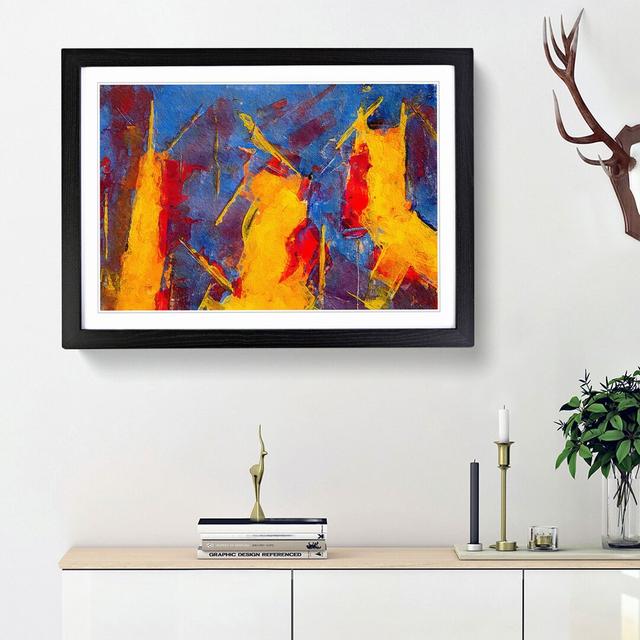 Abstract Art Painting Vol.135 by S.Johnson - Picture Frame Painting Print on Paper East Urban Home Frame Option: Black Framed, Size: 33cm H x 45cm W x on Productcaster.