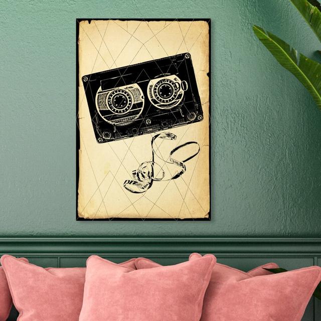 'Cassette Tape Print' Graphic Art on Wrapped Canvas East Urban Home Size: 61 cm H x 40.6 cm W on Productcaster.