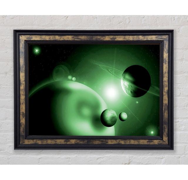 Green Planets - Single Picture Frame Art Prints Bright Star Size: 100cm H x 141.4cm W x 8cm D on Productcaster.