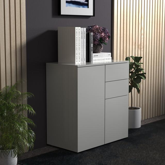 Dalosa 4 Drawer Chest Latitude Run Colour: Grey/Brown/Blue on Productcaster.