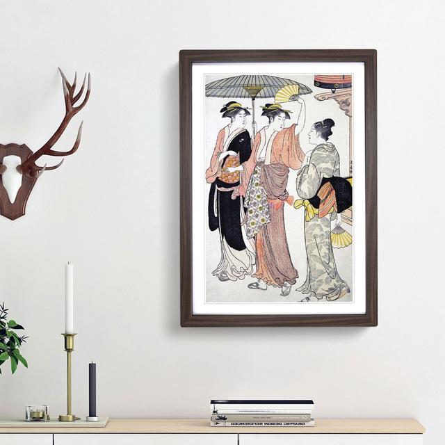 Southern Pleasure District by Torii Kiyonaga - Picture Frame Painting Print East Urban Home Frame Option: Walnut Framed, Size: 65cm H x 48cm W x 2cm D on Productcaster.