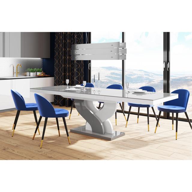 160cm Dining Table Carl Svensson Colour: High Gloss Grey on Productcaster.