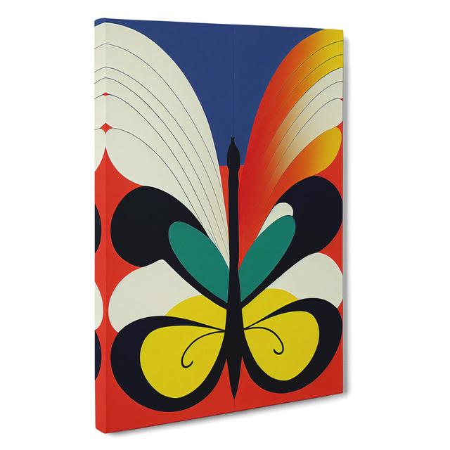 Butterfly In Abstract No.4 Brambly Cottage Size: 76cm H x 50cm W x 3cm D on Productcaster.