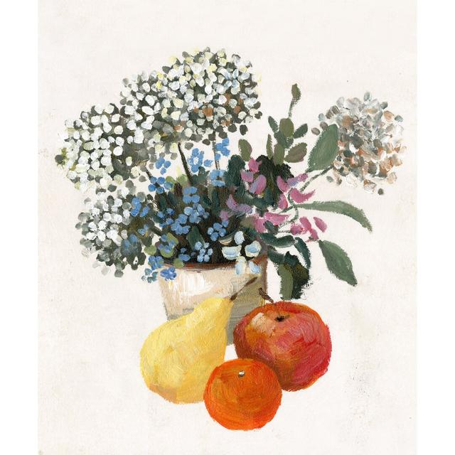 The Fruits and Flowers - Wrapped Canvas Painting Print Rosalind Wheeler Size: 30cm H x 20cm W x 3.8cm D on Productcaster.