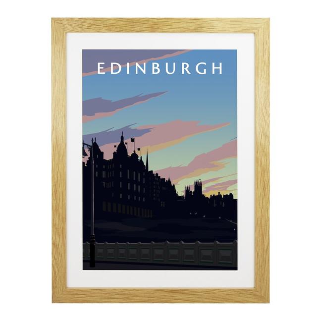 Edinburgh 2 by Richard O'Neil - Graphic Art Print on Paper East Urban Home Format: Oak Wood Frame, Size: 54 cm H x 44 cm W x 2.2 cm D on Productcaster.