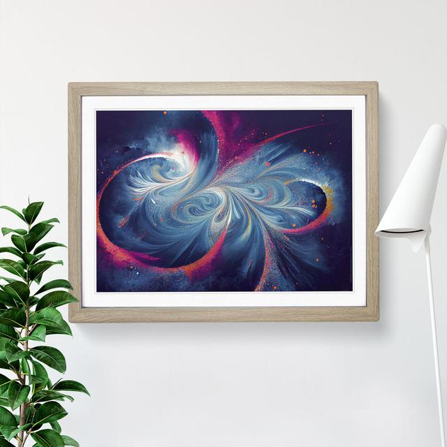 XH1022-7083X Positive Abstract Fractals - Single Picture Frame Print Metro Lane Frame Colour: Oak Framed, Size: 46cm H x 64cm W x 2cm D on Productcaster.