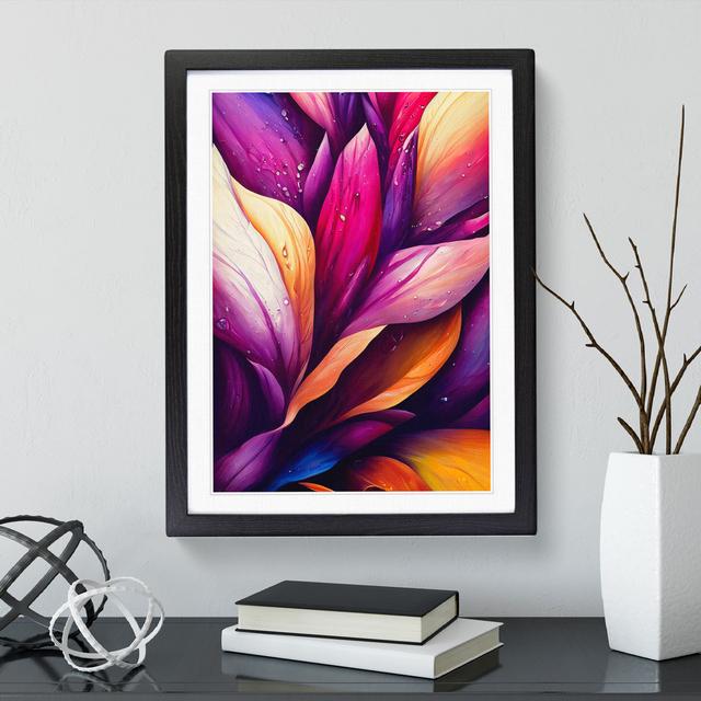 Vibrant Flowers No.5 - Single Picture Frame Print Marlow Home Co. Frame Colour: Black Framed, Size: 34cm H x 25cm W x 2cm D on Productcaster.