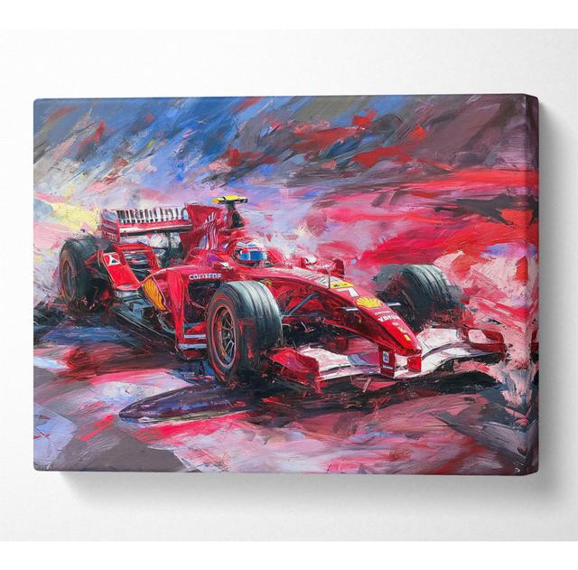 Formular One Race Car - No Frame Kunstdrucke auf Leinwand Küstenhaus Größe: 81 cm H x 121,9 cm B on Productcaster.