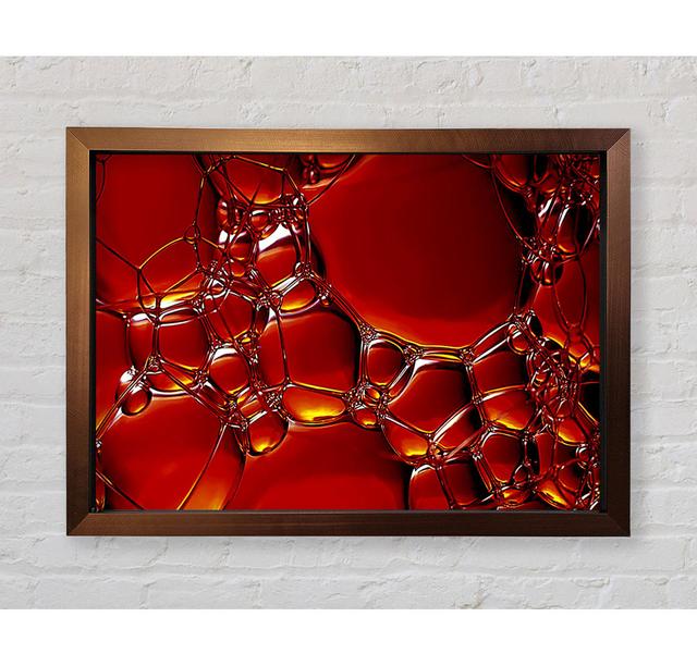 Burnt Orange Bubbles - Single Picture Frame Art Prints Ebern Designs Size: 100cm H x 141.4cm W x 3.4cm D on Productcaster.