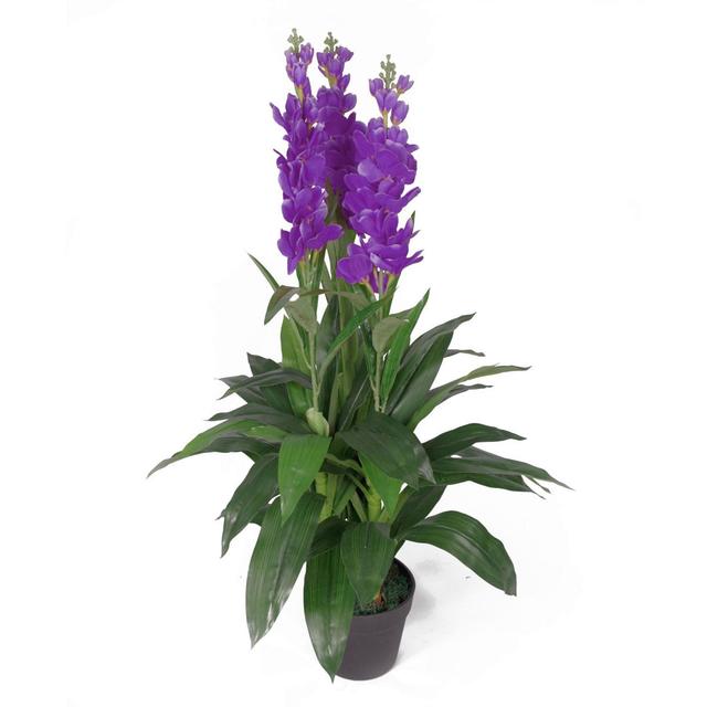 100cm Faux Plant in Pot Liner Leaf Flower Colour: Purple on Productcaster.