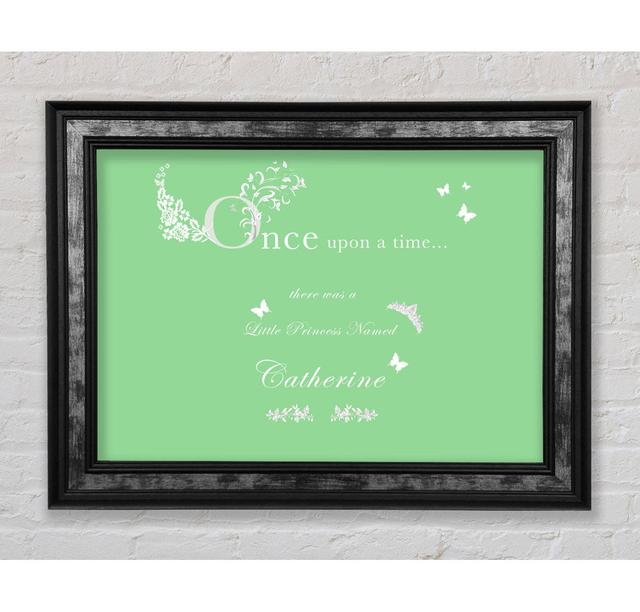 Once Upon A Time Your Name Framed Print Happy Larry Colour: Green, Size: 42cm H x 59.7cm W on Productcaster.