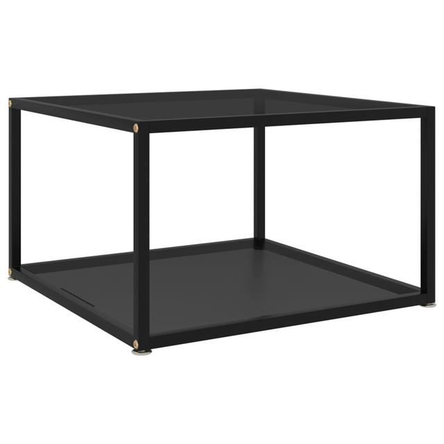 Coffee Table Black 60X60x35 Cm Tempered Glass Latitude Run on Productcaster.