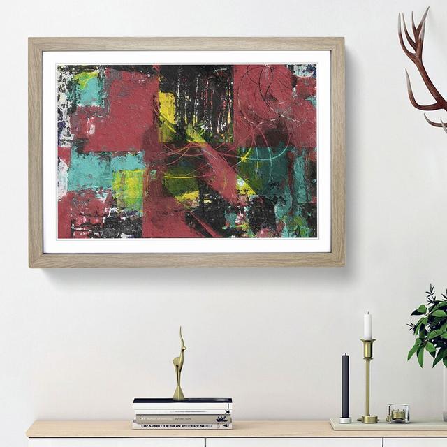 Abstract Art Painting Vol.117 by S.Johnson - Picture Frame Painting Print on Paper East Urban Home Size: 24cm H x 33cm W x 2cm D, Frame Option: Oak Fr on Productcaster.