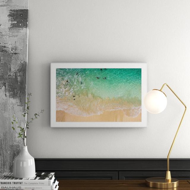 "Splash Near Shore" Framed Photographic Print East Urban Home Size: 41 cm H x 61 cm W x 3.81 cm D on Productcaster.