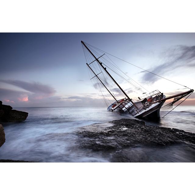 Shipwreck Off The Coast Of Malta by Kparis - Wrapped Canvas Art Prints Breakwater Bay Size: 50cm H x 75cm W on Productcaster.