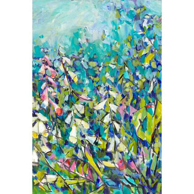 Joy in the Garden II by Tara Funk Grim - Wrapped Canvas Painting Rosalind Wheeler Size: 91cm H x 61cm W on Productcaster.