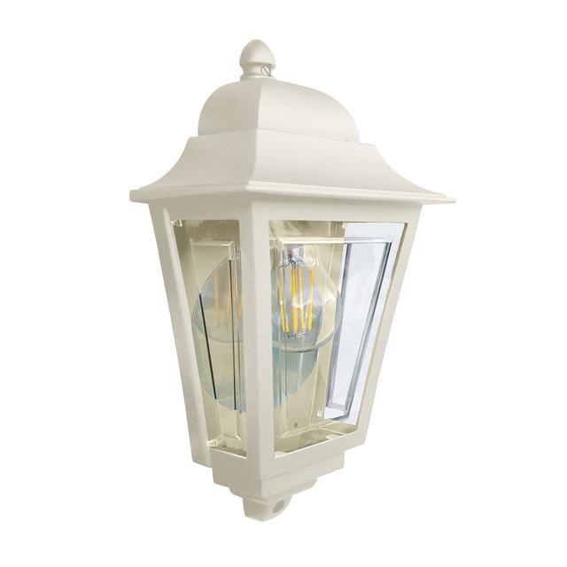 Angenita 32.5cm H Clear Glass Outdoor Wall Lantern Marlow Home Co. Fixture Finish: Cream on Productcaster.