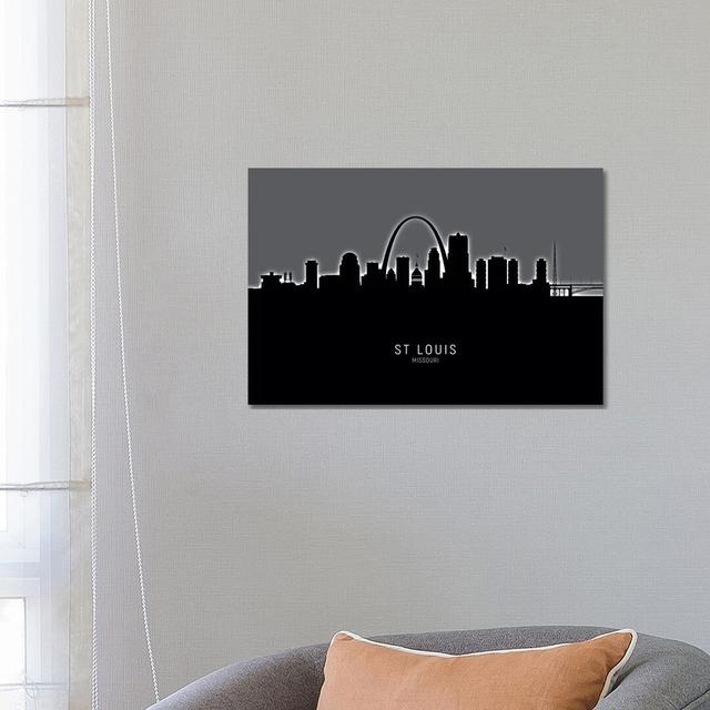 St Louis Missouri Skyline by Michael Tompsett - Wrapped Canvas Graphic Art Latitude Run Size: 45.72cm H x 66.04cm W x 1.91cm D on Productcaster.