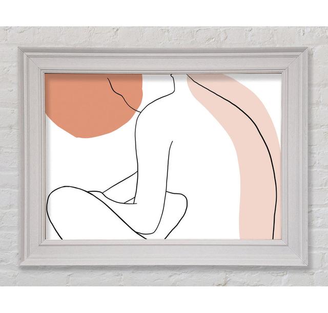 The Sitting Woman Line Drawing Framed Print Ivy Bronx Size: 42cm H x 59.7cm W x 8cm D on Productcaster.