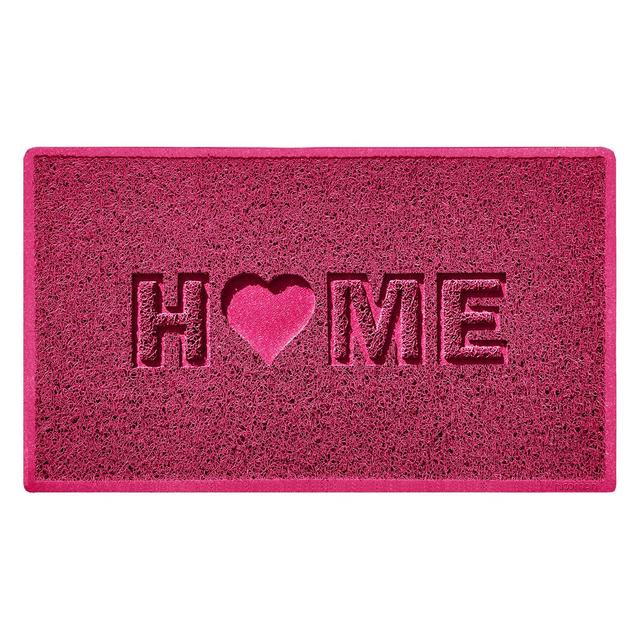 Hiltraud Home Heart Doormat Ebern Designs Colour: Pink, Mat Size: 45cm W x 75cm L on Productcaster.