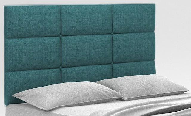 Enid Upholstered Headboard Zipcode Design Upholstery: Linen Teal, Size: Single (3') on Productcaster.