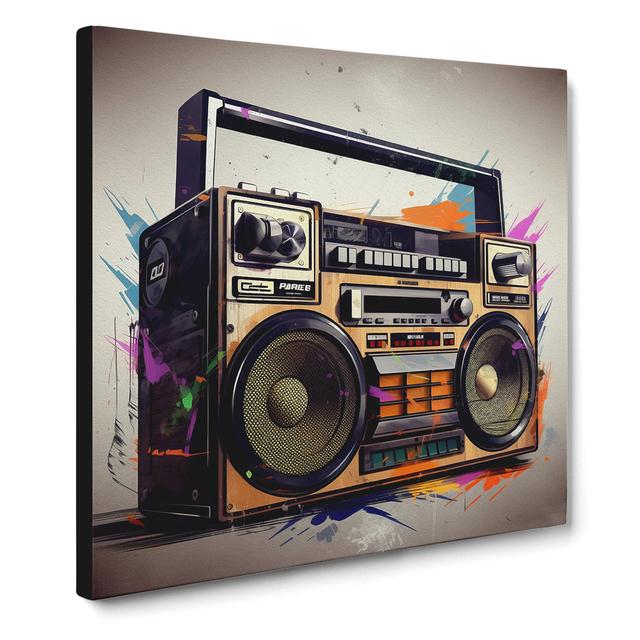 Boombox Digital - No Frame Art Prints Marlow Home Co. Size: 50cm H x 50cm W x 3cm D on Productcaster.