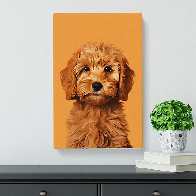 Cockapoo Minimalism No.2 - Wrapped Canvas Print Marlow Home Co. Size: 60cm H x 40cm W x 3cm D on Productcaster.