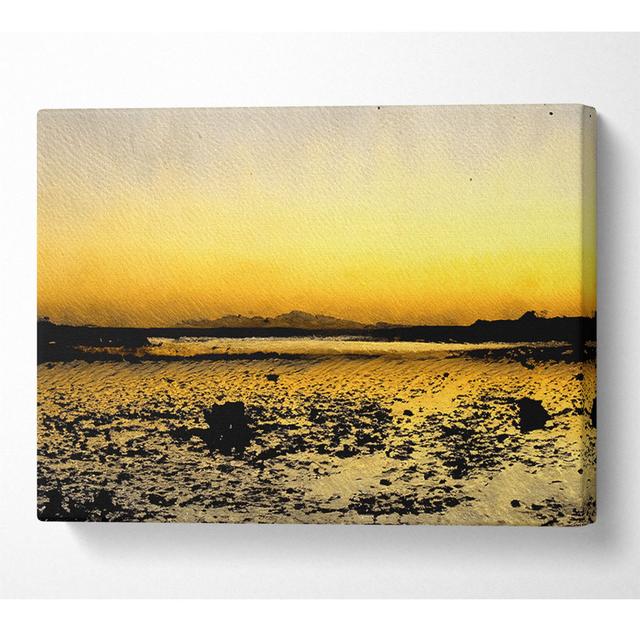 Yellow Pebble Shoreline - Print ClassicLiving Size: 50.8cm H x 81.3cm W x 10cm D on Productcaster.