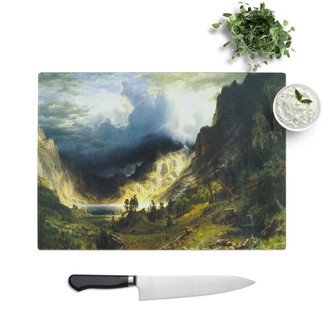 A Storm in the Rocky Mountains by Albert Bierstadt Chopping Board East Urban Home Size: 0.4cm H x 20cm W x 29cm L on Productcaster.