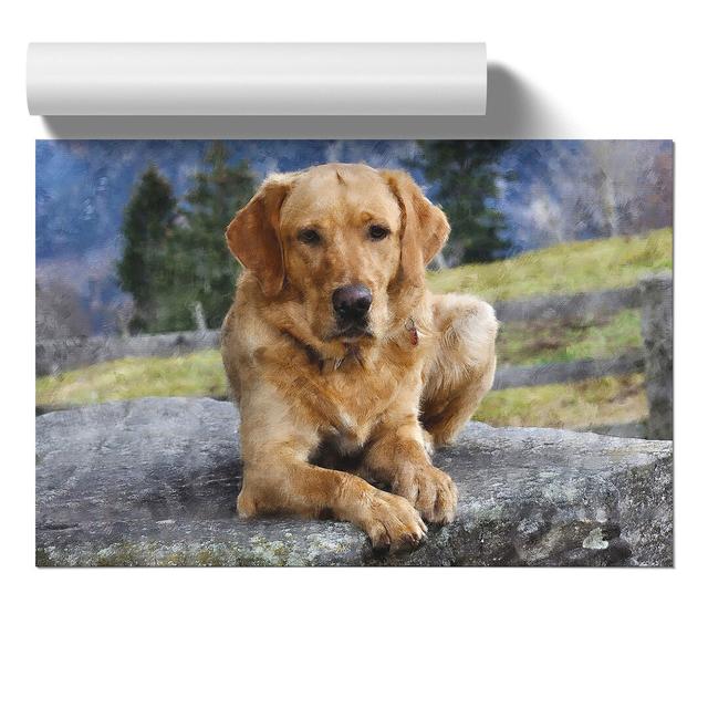 Golden Labrador Dog Vol.2 - No Frame Print East Urban Home Size: 21cm H x 30cm W x 0.1cm D on Productcaster.