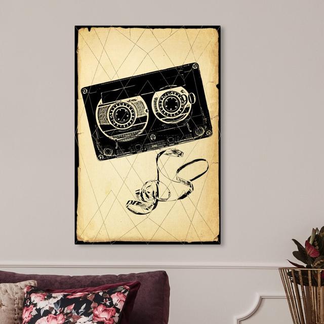 'Cassette Tape Print' Graphic Art on Wrapped Canvas East Urban Home Size: 76.2 cm H x 50.8 cm W on Productcaster.