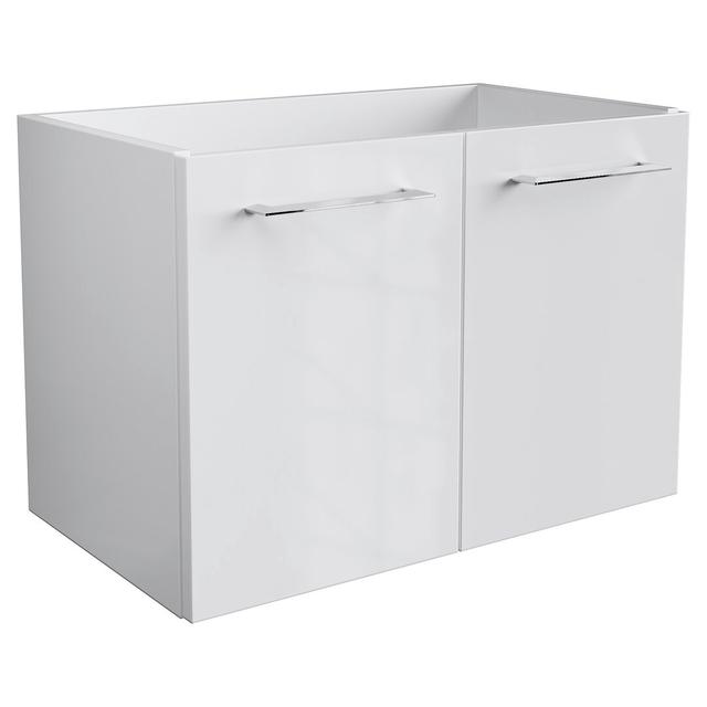 Lima 60Cm Wall Mounted Single Bathroom Vanity Base Only Fackelmann Base Finish: White on Productcaster.