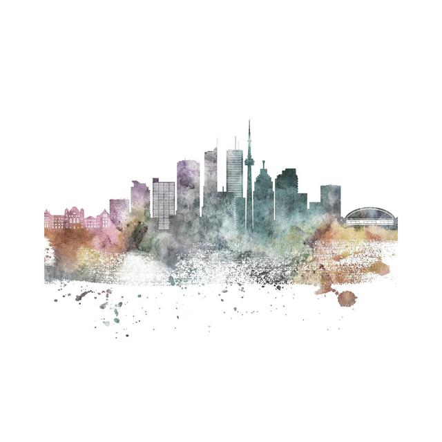 Toronto Pastel Skylines Ivy Bronx Size: 45.72cm H x 66.04cm W x 1.91cm D, Format: Wrapped Canvas on Productcaster.